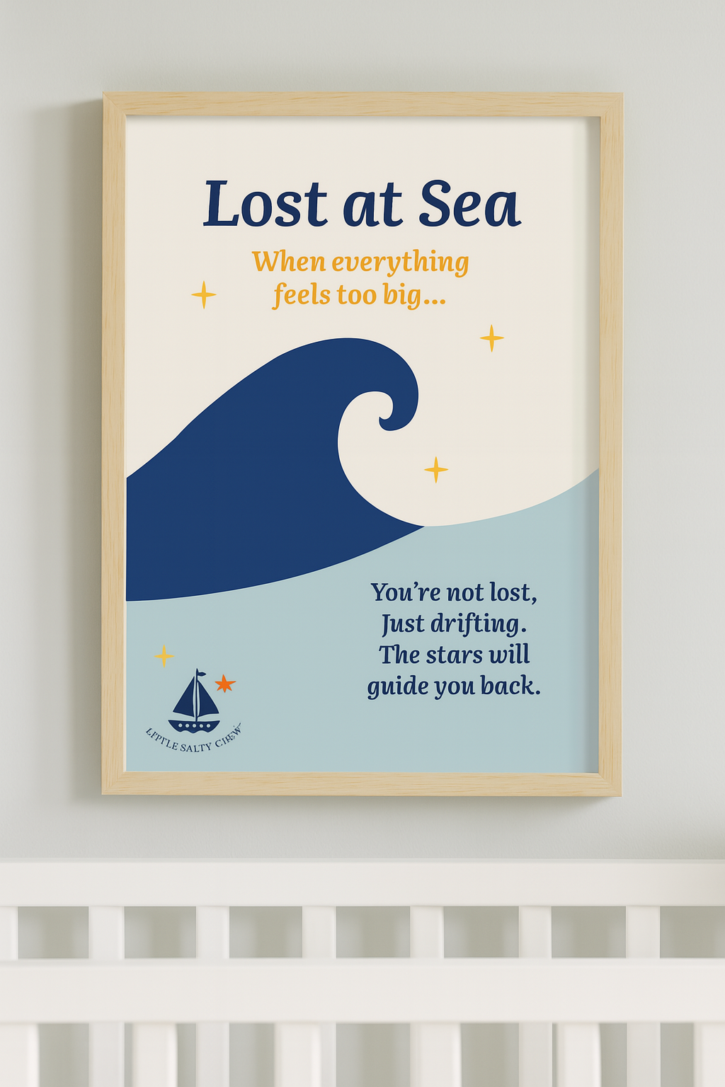 When Feelings Feel Too Big – “Lost at Sea” Calm Poster