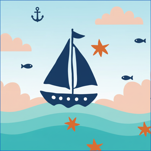 Little Salty Crew nautical scene